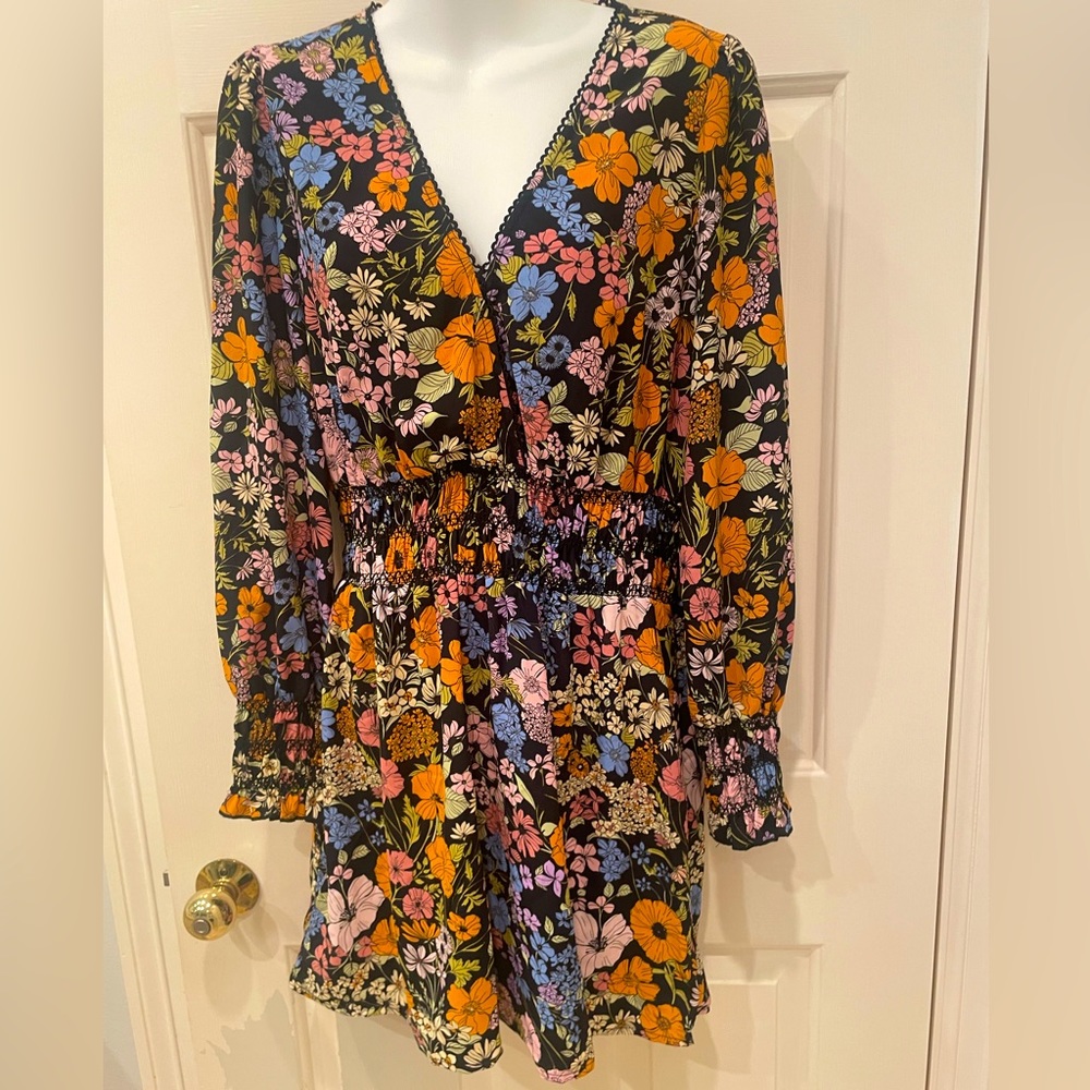 WAYF Floral Mini Dress Size Medium